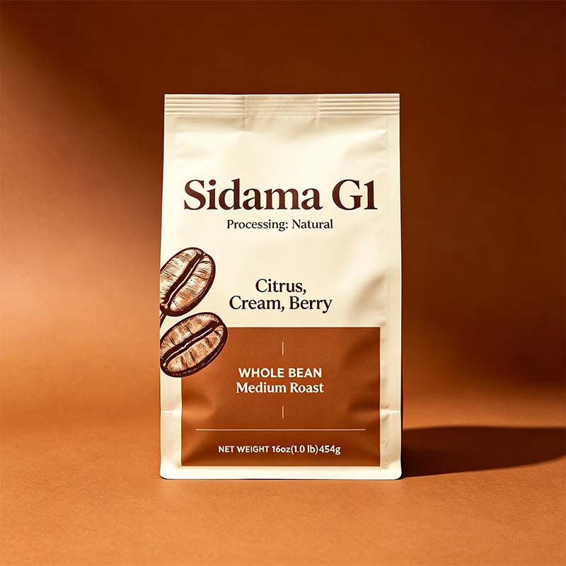 Ethiopia Heirloom Micro Coffee Chosen 2100 Medium Dark Roast Espresso Whole Bean Fruit Flavored Arabica Beans Bag for Cafe Shop